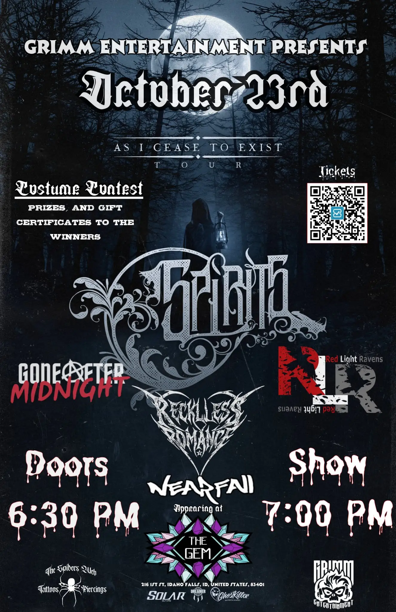 As I Cease To Exist Tour | Spirits | Reckless Romance | Gone After Midnight | Once Second To Forever | No No Square