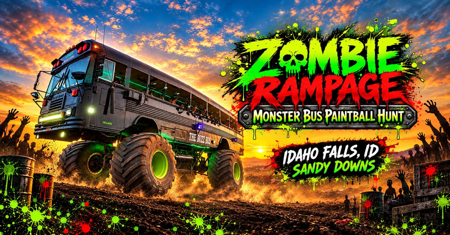 Zombie Rampage Monster Buss Paintball Hunt