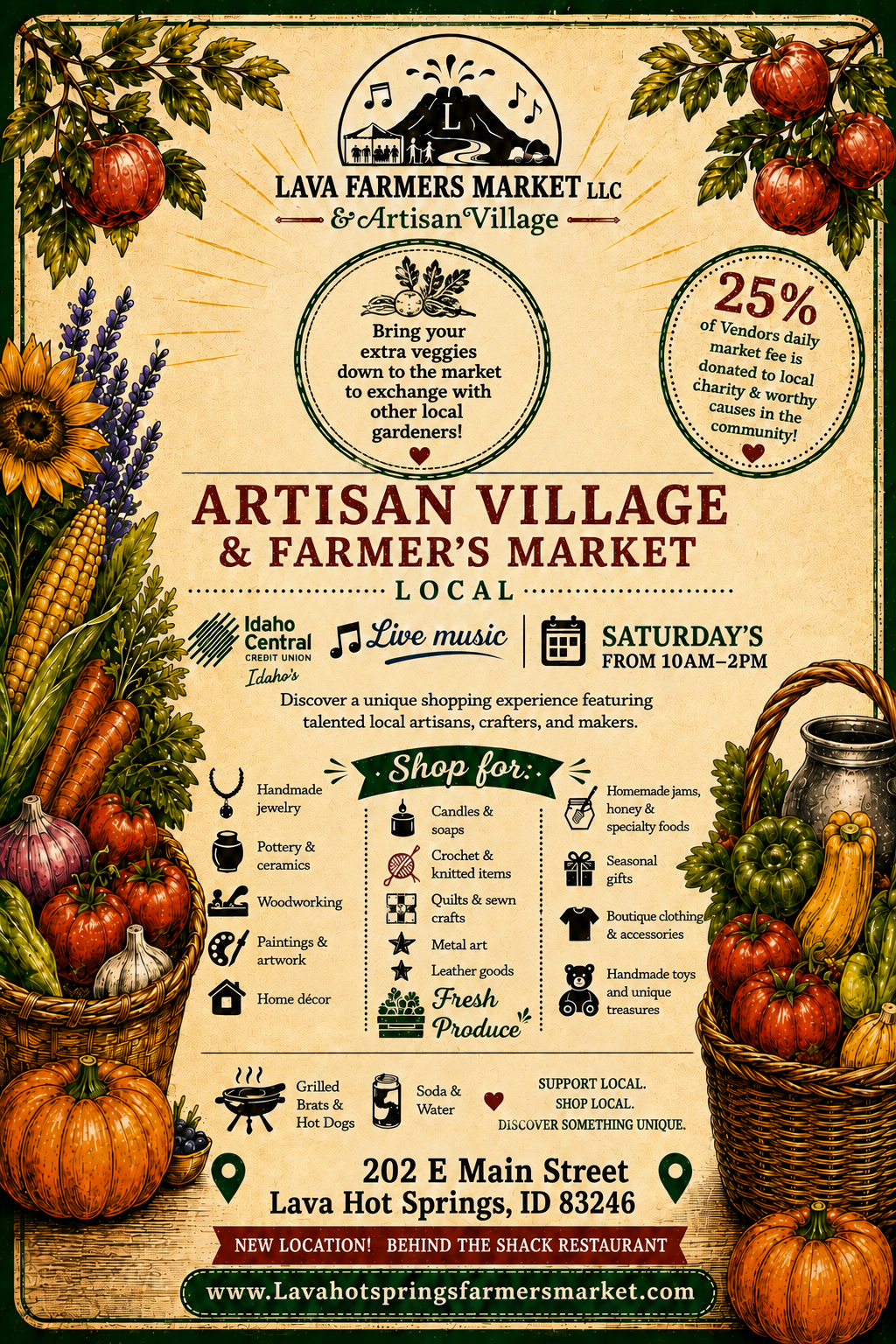 Lava Hot Springs Artisan Village and Farmer's Market
