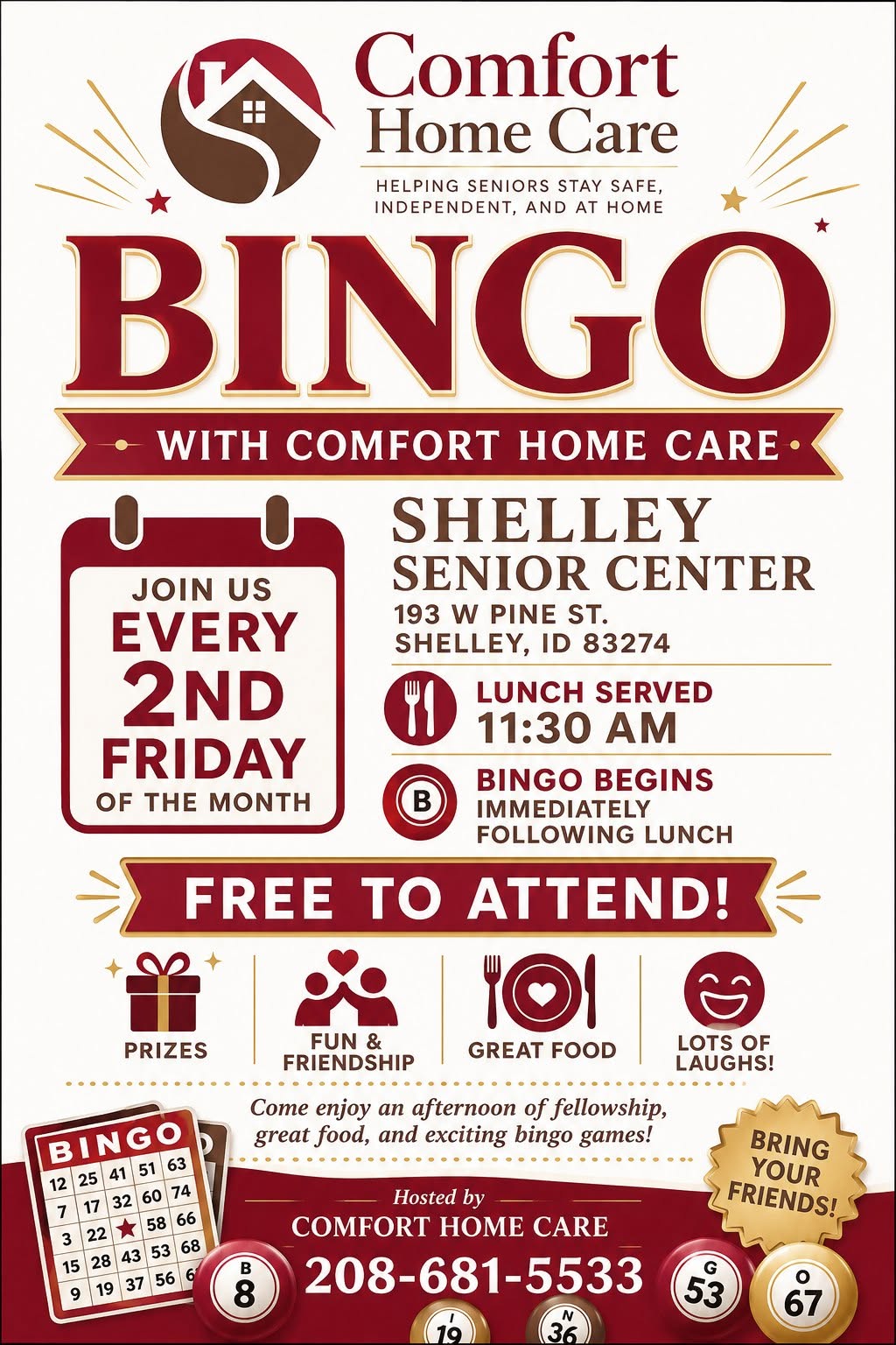 Shelley Senior Center Bingo!