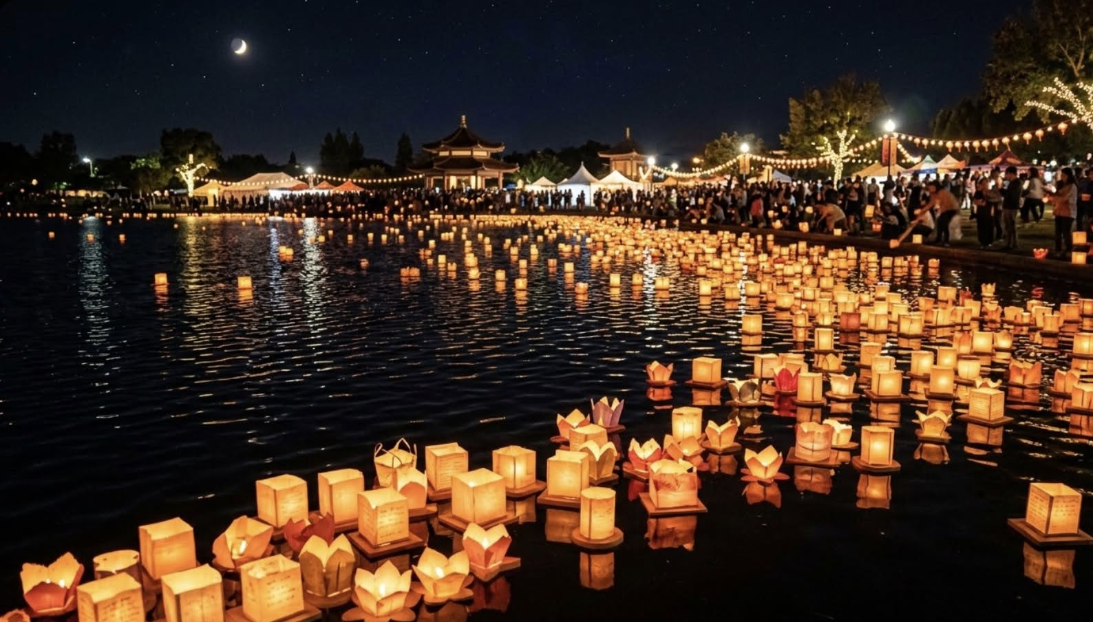 Idaho Falls Water Lantern Festival by Light The Night