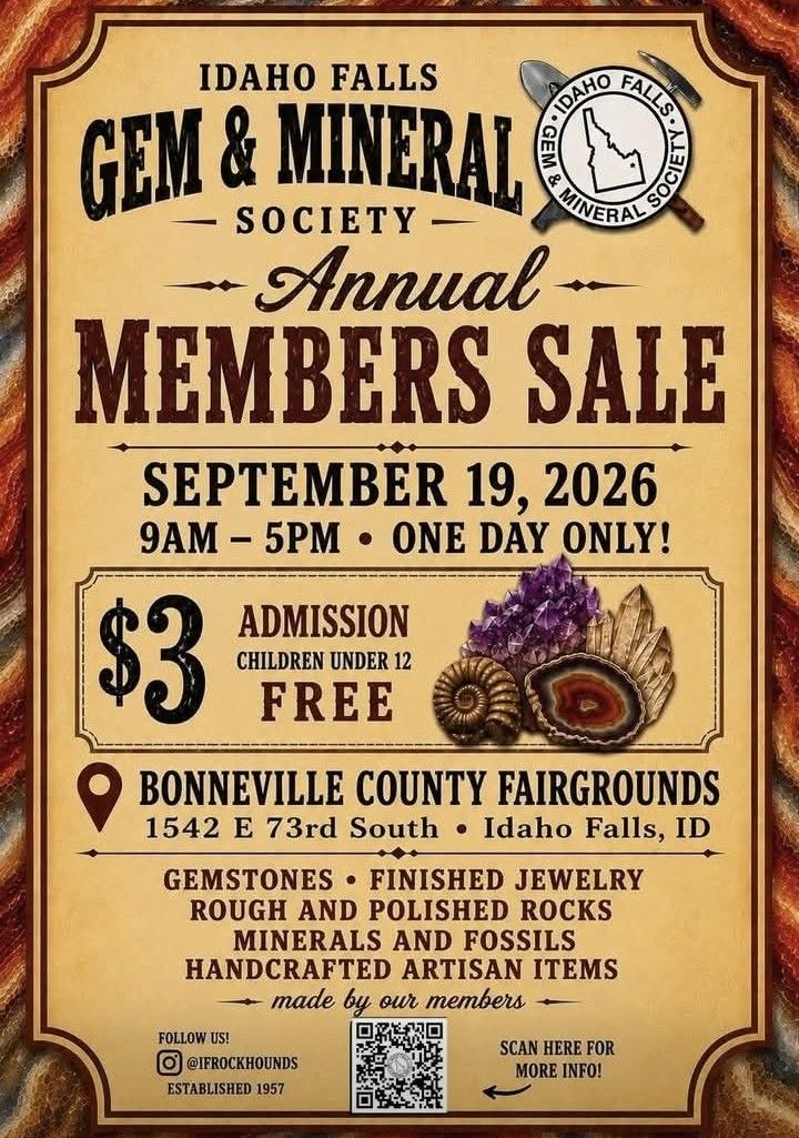The Idaho Falls Gem & Mineral Society Annual Members Sale