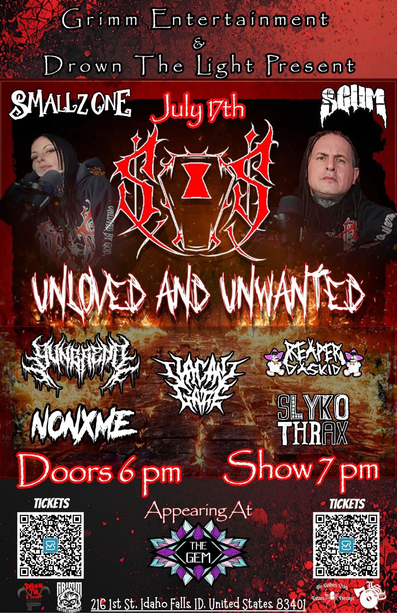 Grimm Entertainment & Drown The Light Present: Unloved and Unwanted | SmallzOne + SCUM