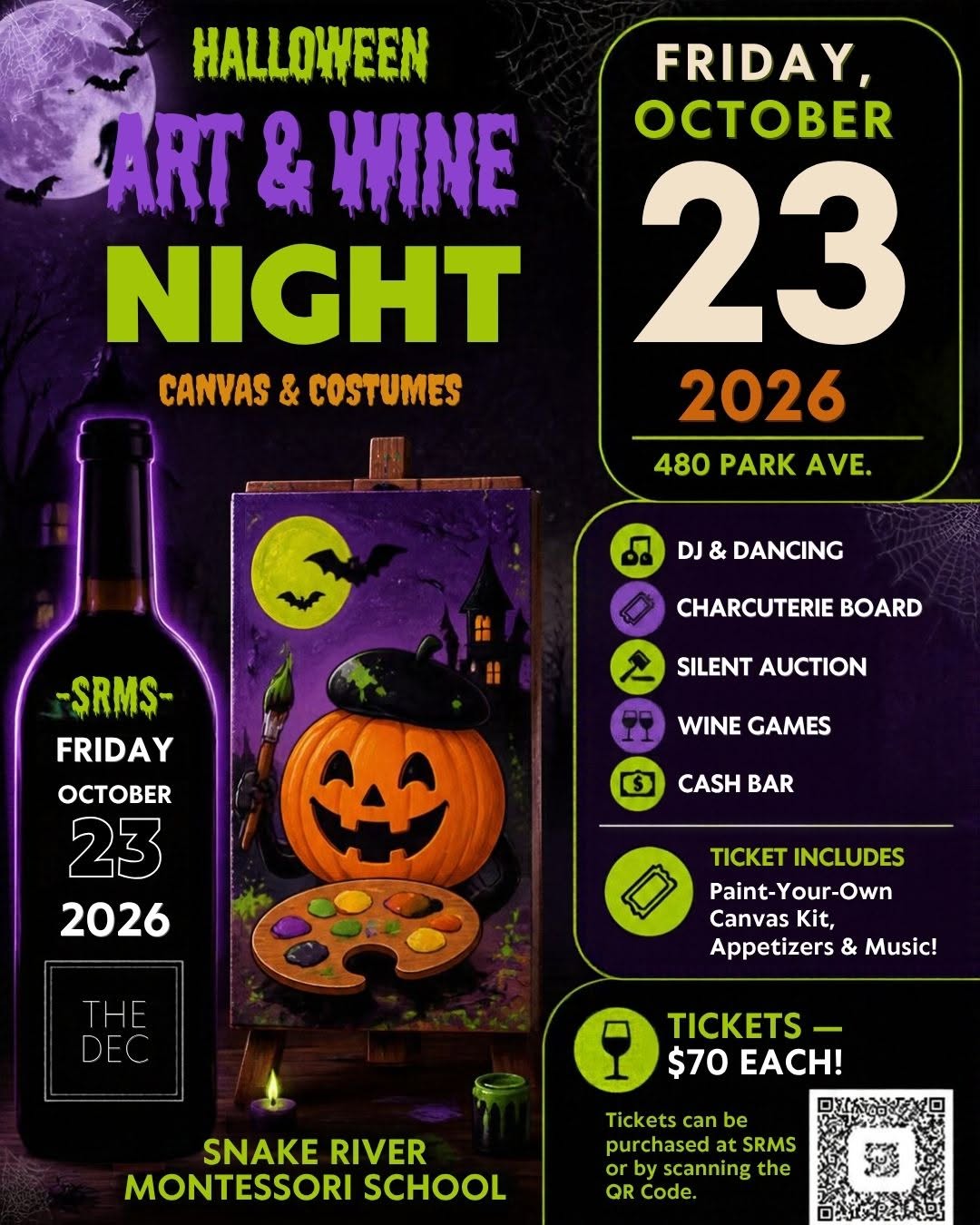 SRMS Halloween Art & Wine Night