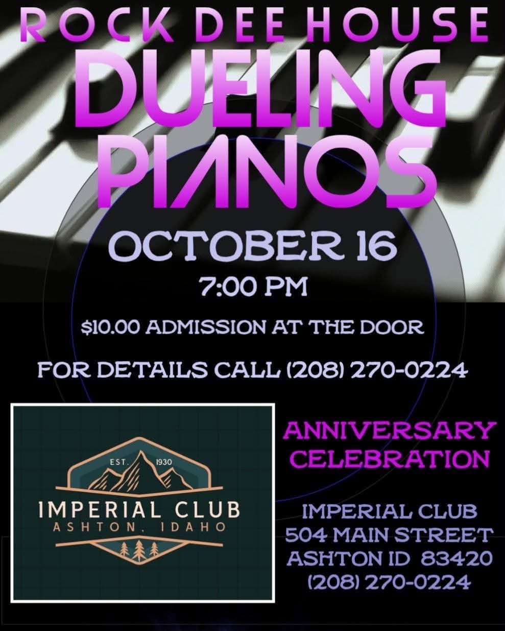 Rock Dee House Presents: Dueling Pianos
