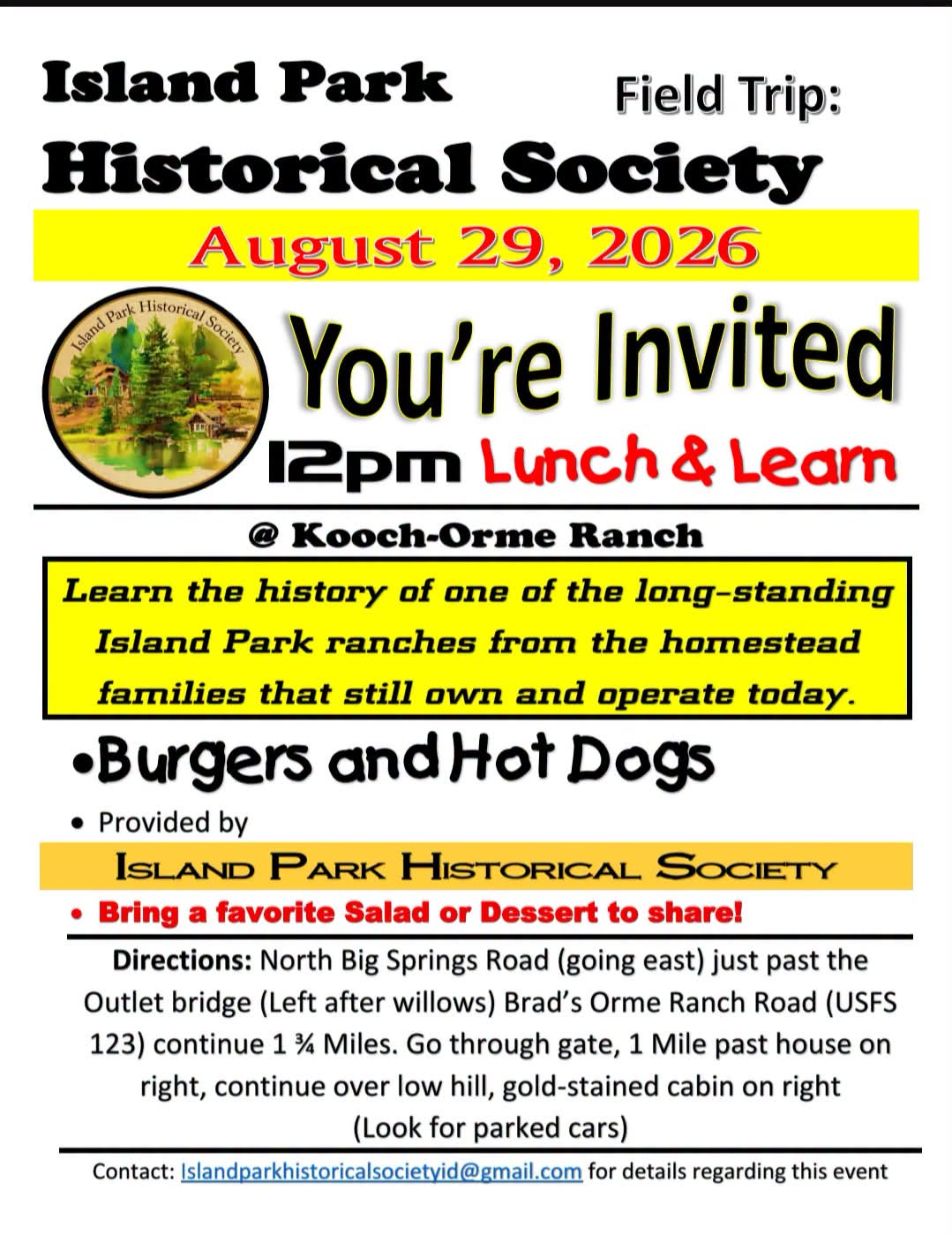 Island Park Historical Society Field Trip