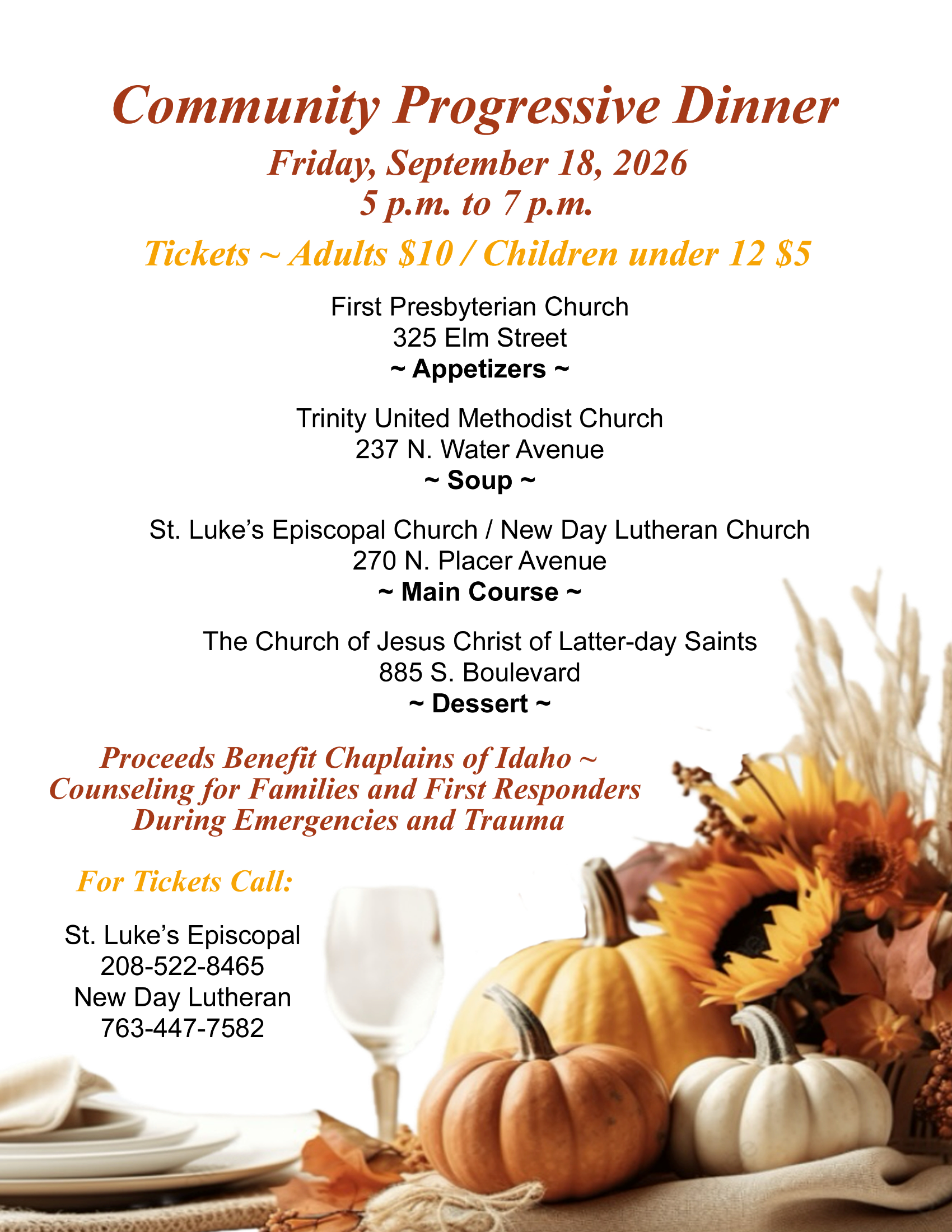Community Progressive Dinner