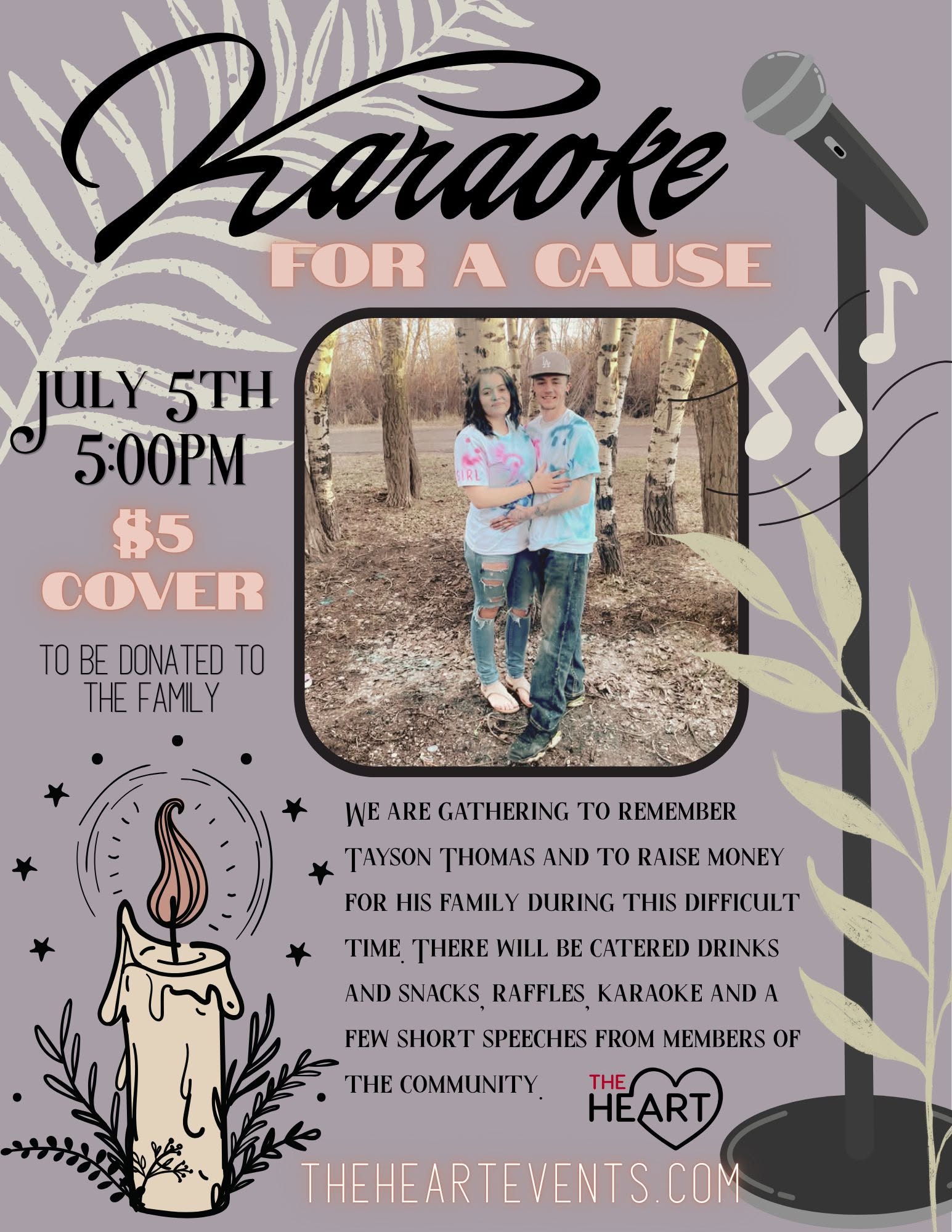 Karaoke for a Cause | Tayson Thomas Family Fundraiser