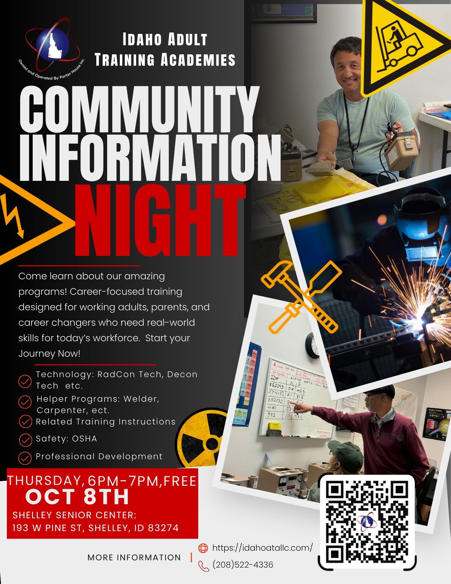 Idaho Adult Training Academies Community Information Night!