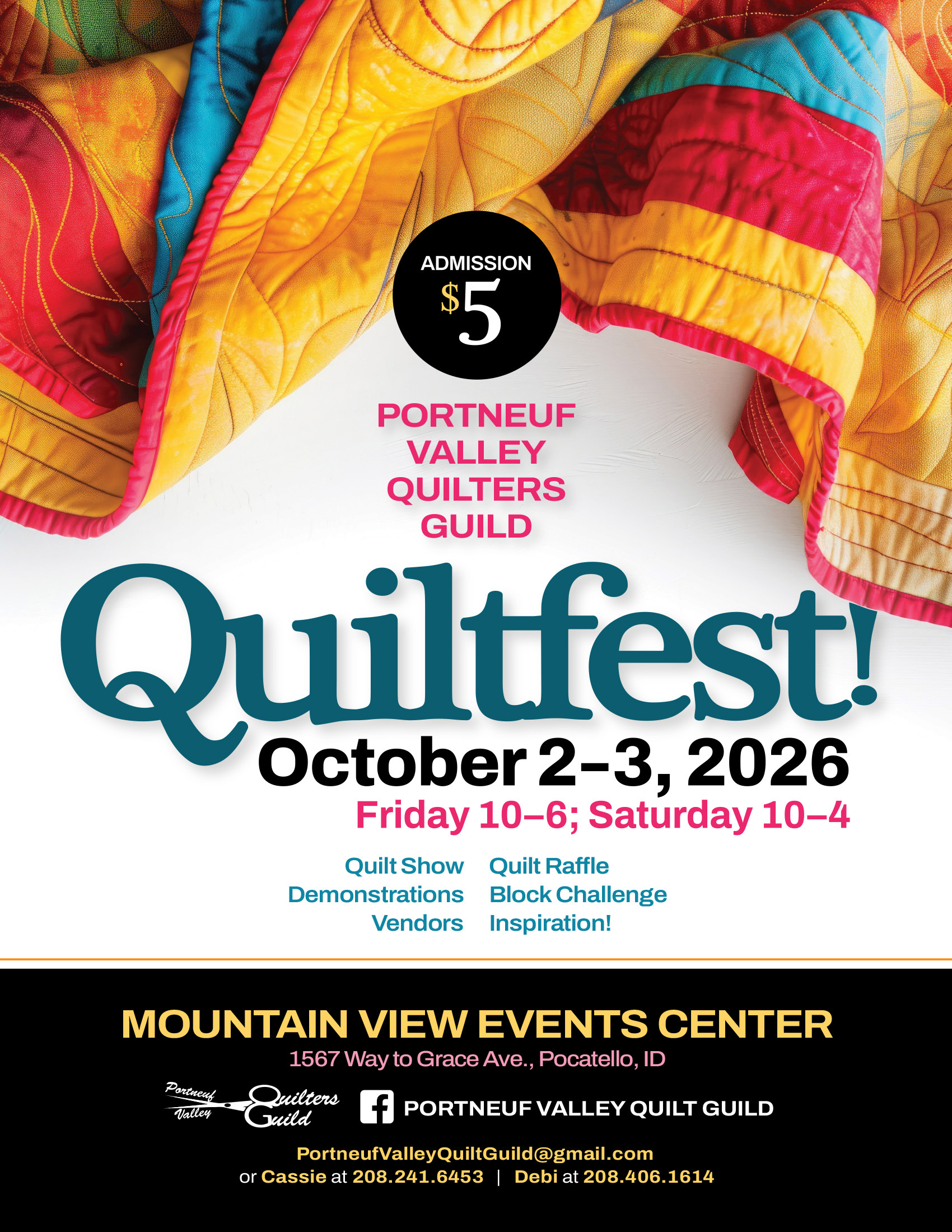 Portneuf Valley Quilters Guild QUILT FEST 2026