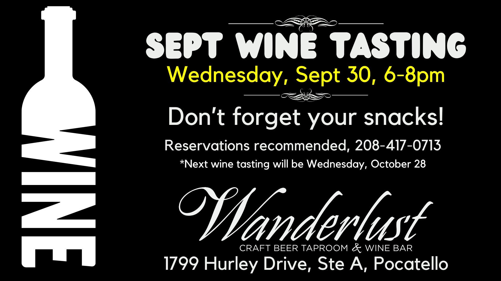 September Wine Tasting