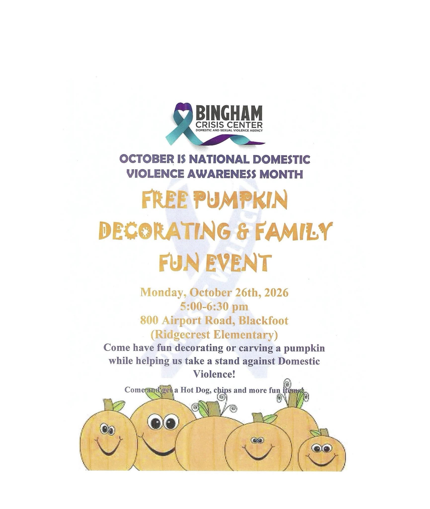 Annual Pumpkin Carving/Decorating Event