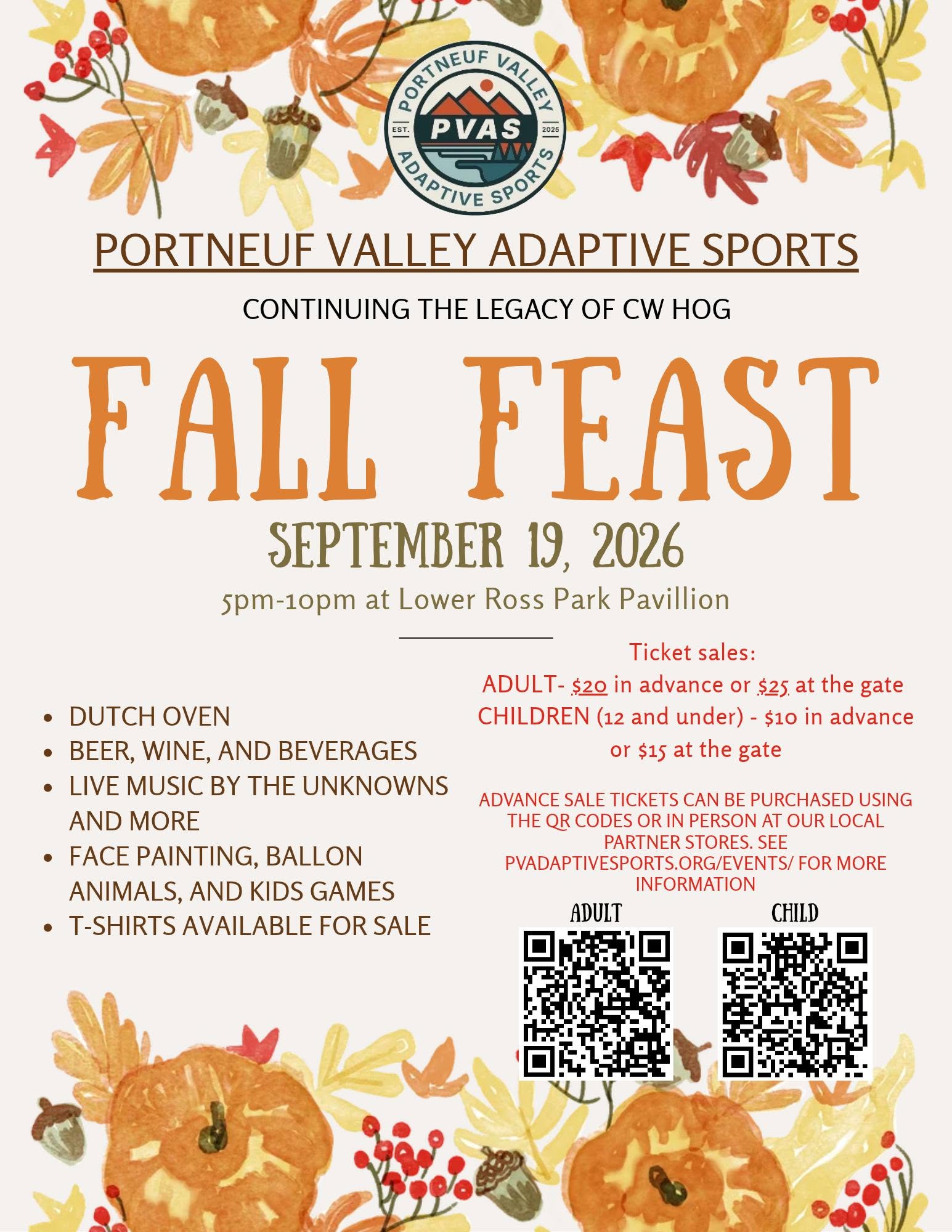 Portneuf Valley Adaptive Sports Fall Feast