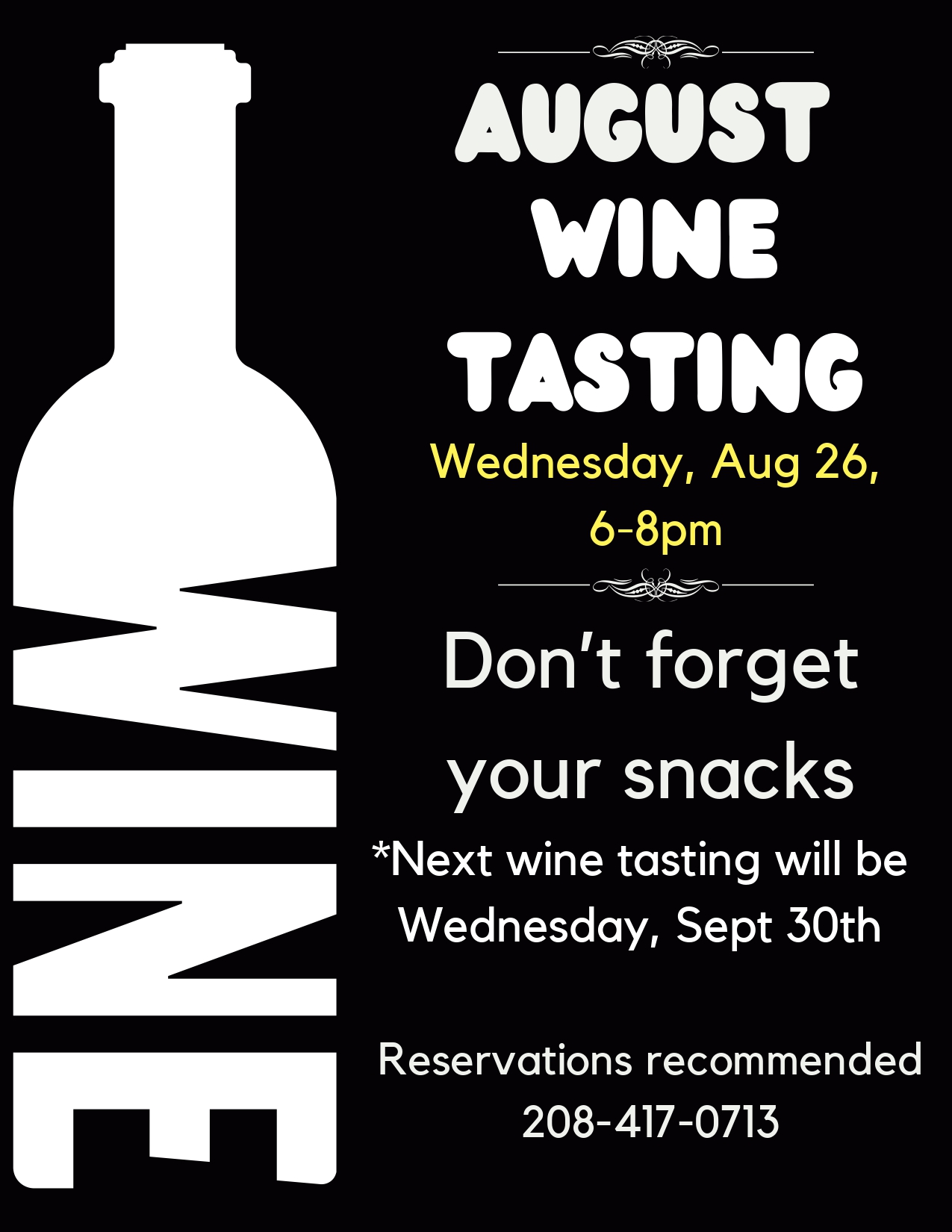 August Wine Tasting at Wanderlust