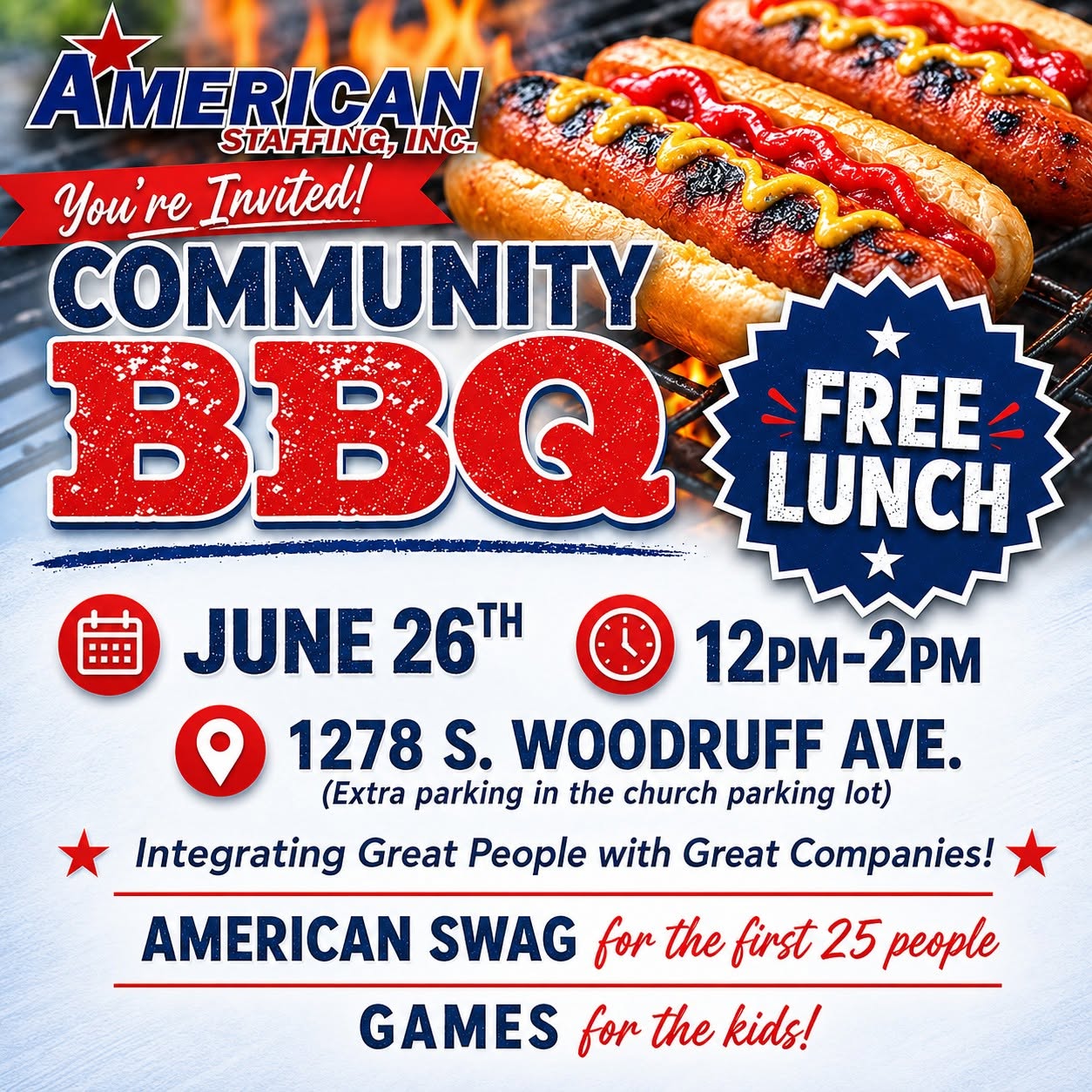Community BBQ with American Staffing