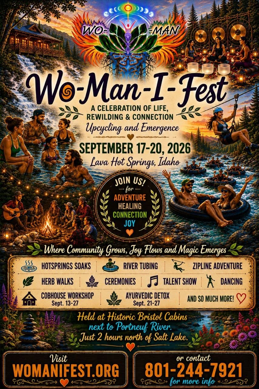 Wo-Man-I Fest 2026 Lava Hot Springs Regenerative Living Experience