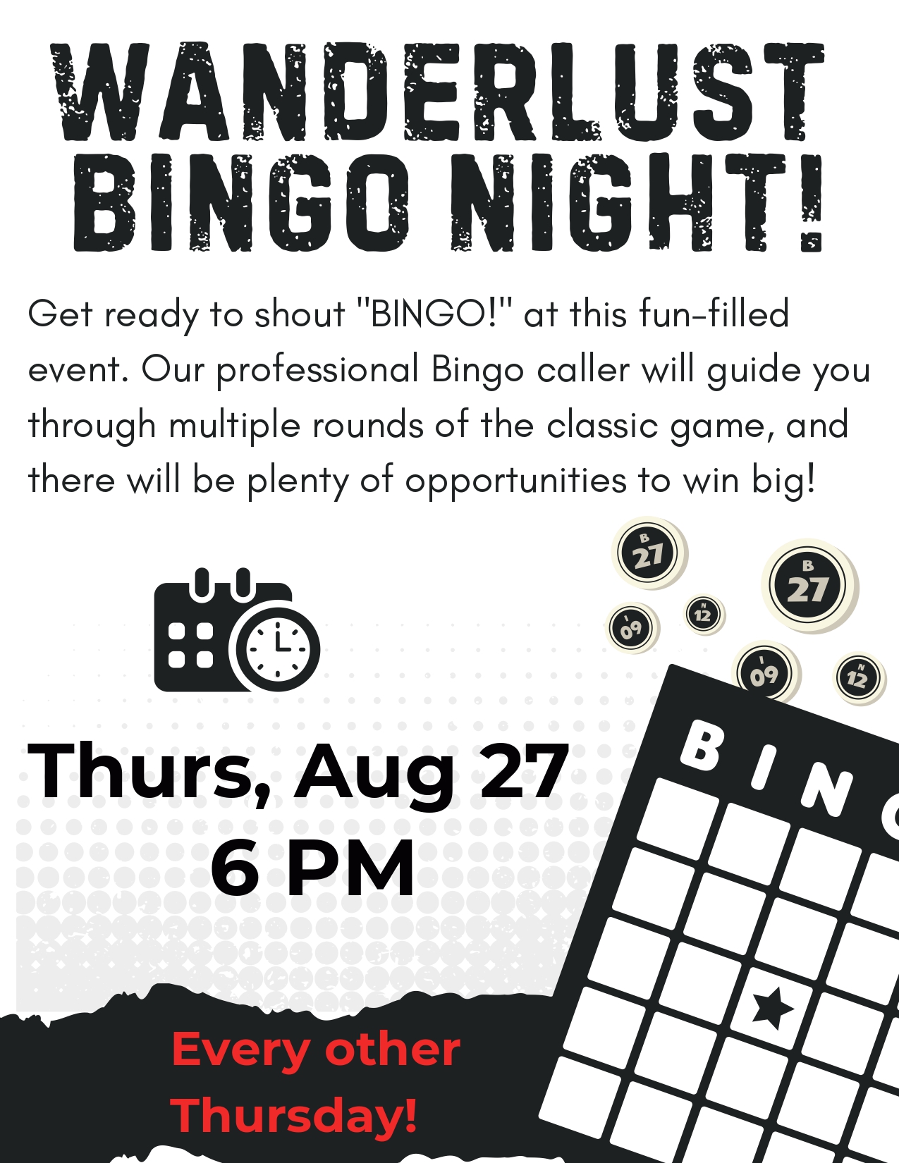 Bingo Night at Wanderlust